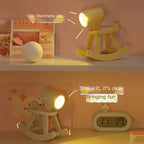 LUXSK™ Equora Mini Rocking Horse Night Light & Phone Stand