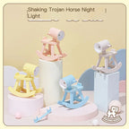 LUXSK™ Equora Mini Rocking Horse Night Light & Phone Stand
