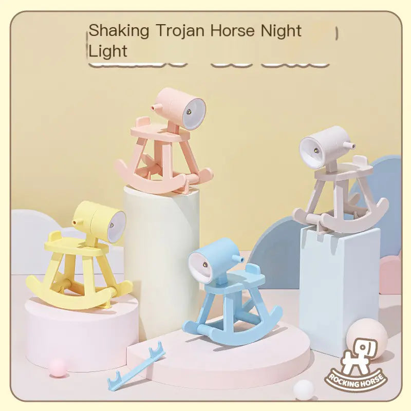 LUXSK™ Equora Mini Rocking Horse Night Light & Phone Stand